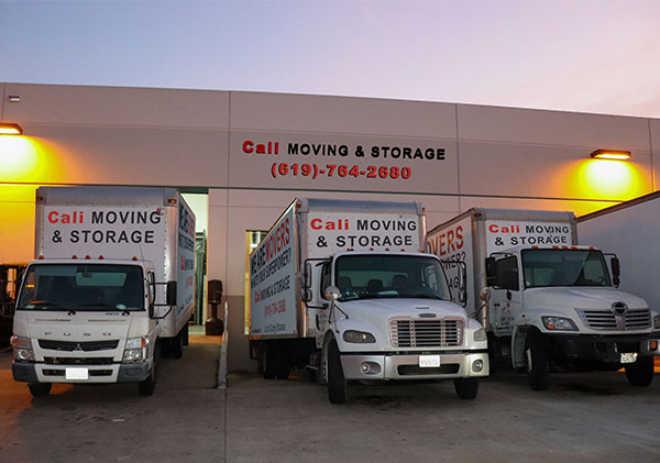 Cali Moving and Storage trucks