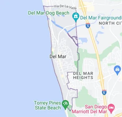 Del Mar area map