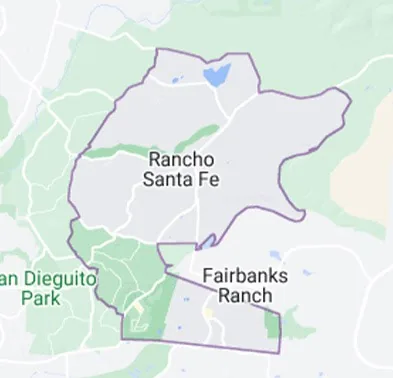 Rancho Santa Fe area map
